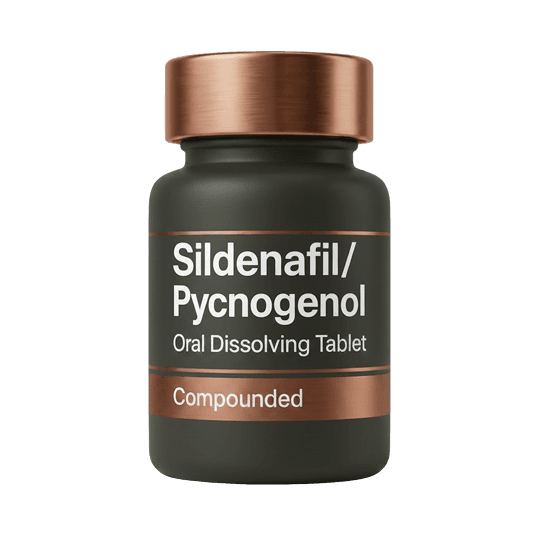 Compounded sildenafil and pycnogenol oral dissolving tablets